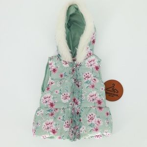 LITTLE LASS‎ Floral Puffer Vest